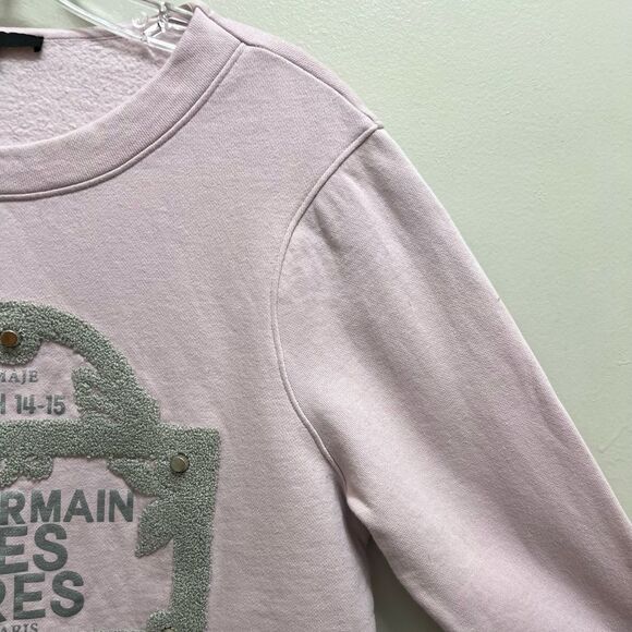 Maje St. Germain Des Pres Paris Sweatshirt Pink Size S - Picture 5 of 10